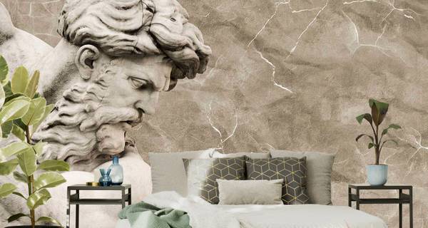 Fototapete Skulptur von NEPTUN Beton Beige - 450 x 300 x 300 cm