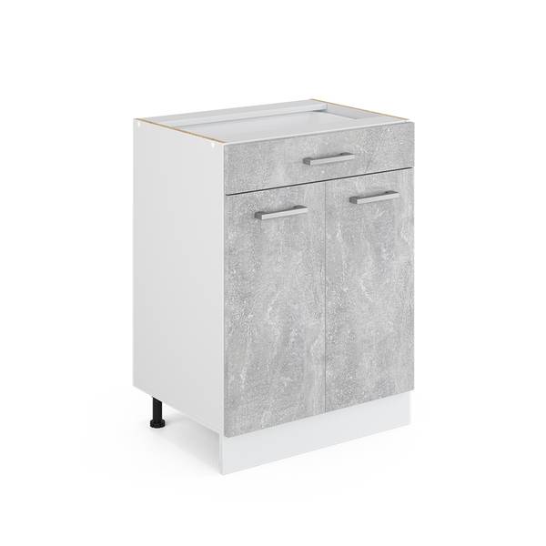 Unterschrank R-Line 41910 Beton Dekor - Reinweiß