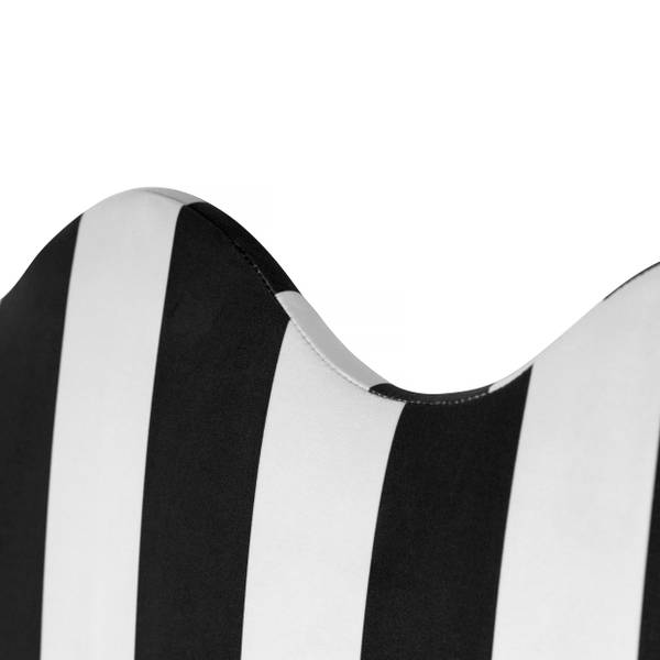 Kopfteil WAVY Schwarz - Holzwerkstoff - 3 x 74 x 160 cm