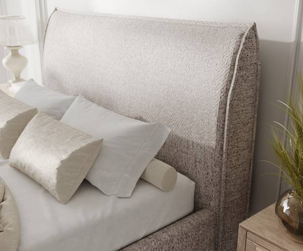 Polsterbett MIRA mit Stauraum Stoff Neve Steingrau - Liegefläche Breite: 120 cm