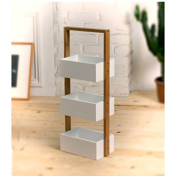 Regal 11162 Weiß - Massivholz - 15 x 66 x 29 cm