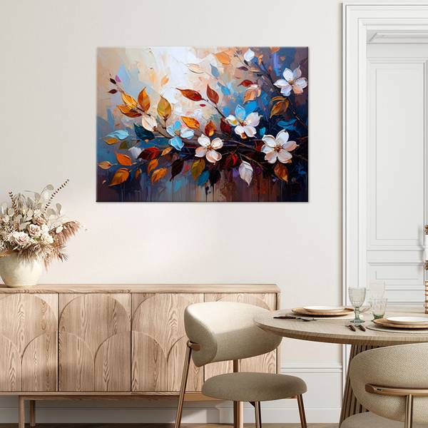 Canvas schilderij Bloemen 60 x 40 cm
