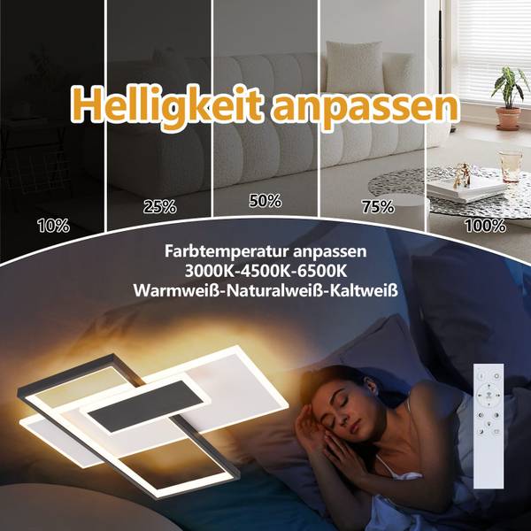 LED Deckenleuchte Pexir Weiß - Aluminium - Eisen - 50 x 7 x 50 cm