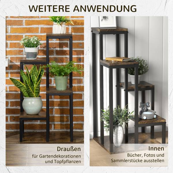 Pflanzenständer BB5531 Braun - Holzwerkstoff - 40 x 81 x 40 cm