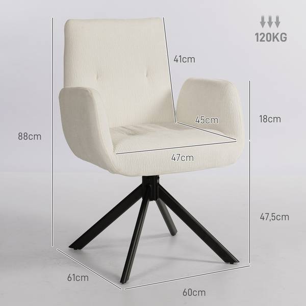 Sessel 83B-177V00CW Cremeweiß