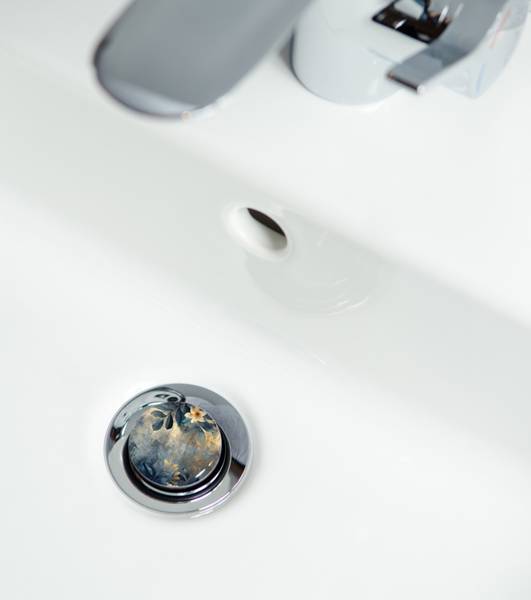 Bouchon de lavabo Lilybud Gris - Jaune - Polyester - 4 x 7 x 7 cm