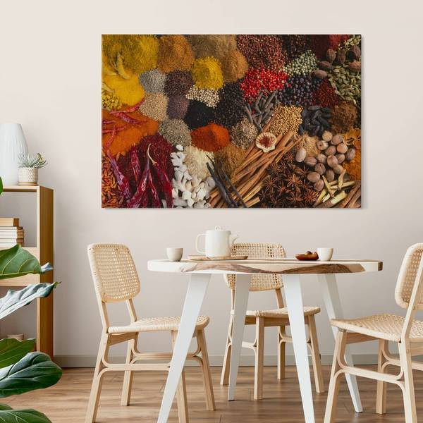 Akustikbild Gewürze exotisch 150 x 100 cm