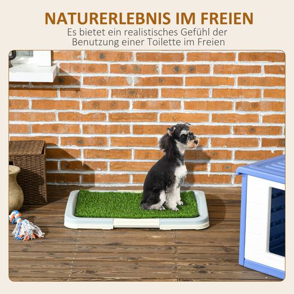 Hundetoilette D07-045V01LB Grün - Kunststoff - 49 x 6 x 63 cm