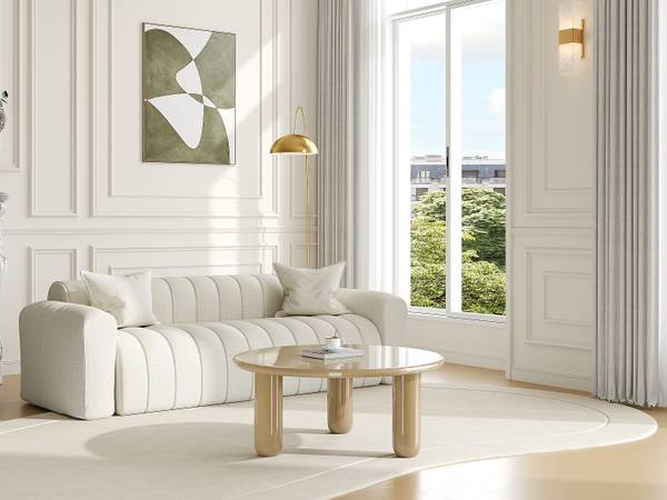 Couchttisch BENESA Beige - Holz teilmassiv - 90 x 40 x 90 cm