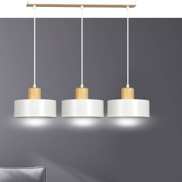 Pendelleuchte VK86818473 Weiß - Stahl - 1 x 100 x 80 cm