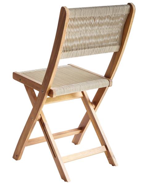 Set van 2 tuinstoelen PROSSEDI beige - bruin - bamboe - 42 x 84 x 50 cm