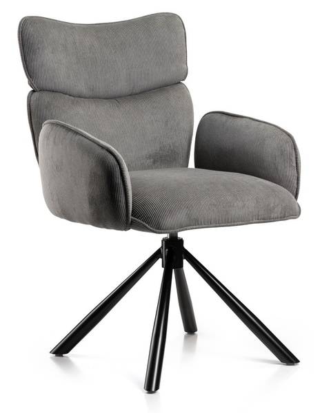 Stuhl Tudor Schwarz - Grau