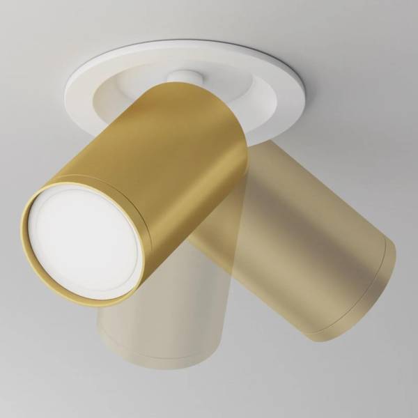 Plafonnier Noyau Juno Doré - Blanc - Aluminium - 3 x 13 x 3 cm