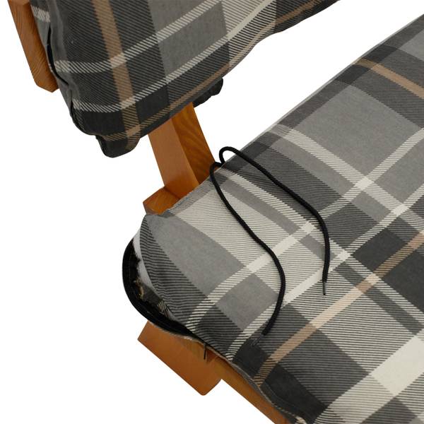 Gartenbank Auflagenset SEATTLE 2-teilig Beige - Grau - Mischgewebe - 195 x 30 x 40 cm