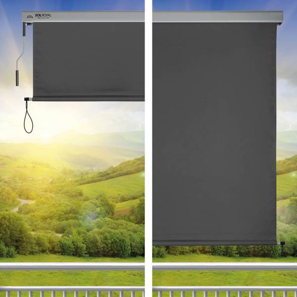 Senkrechtmarkise SolVision MS5 Grau - Aluminium - 180 x 1 x 250 cm