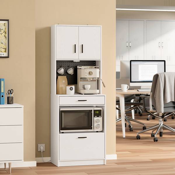 Küchenvitrine FSB98-E-WG Weiß - Stahl - 40 x 170 x 60 cm