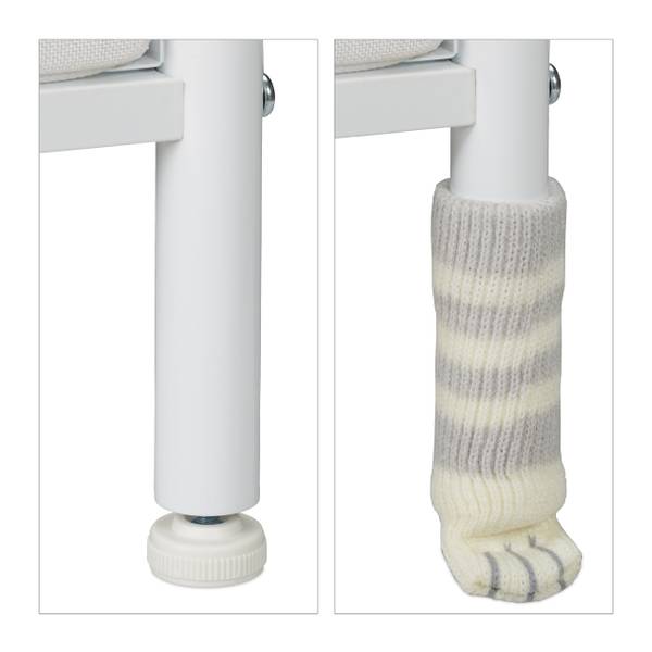 Meuble de rangement enfants 6 tiroirs Rose foncé - Blanc - Polyester - Acier - 100 x 62 x 41 cm