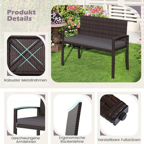 Gartenbank TI95870 Grau