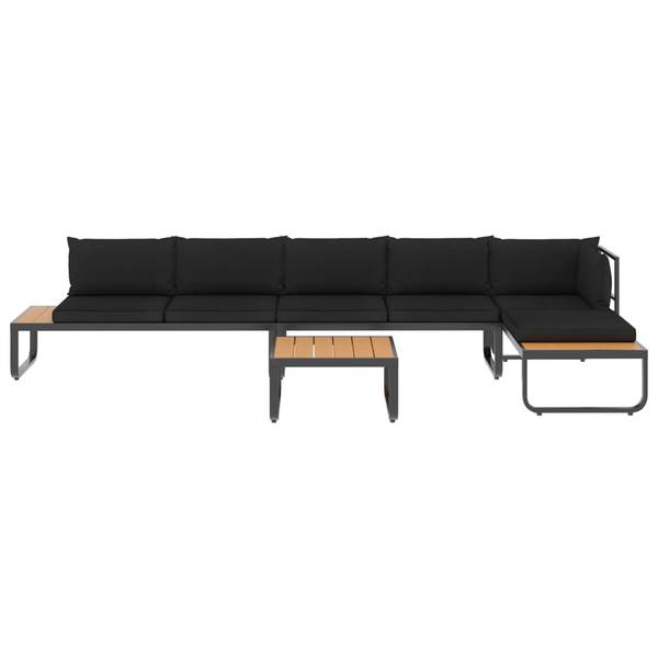 Sofa 48653 (4-teilig) Aluminium - 58 x 30 x 58 cm