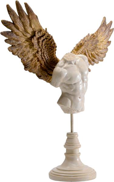 Deko Figur Guardian Angel Beige - Gold - Polyresin - 48 x 45 x 14 cm