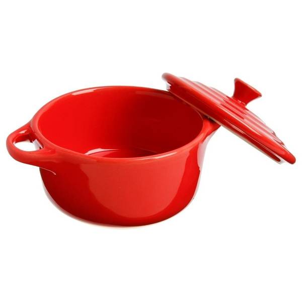 Keramikschale zum Backen von Desserts Rot - Keramik - 10 x 5 x 10 cm