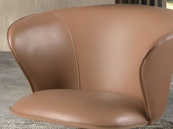 Drehstuhl 4201 Braun - Polyester - Stahl - Vinyl - 65 x 79 x 65 cm