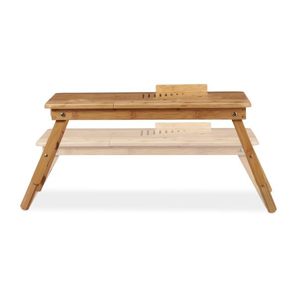 Table d’Ordinateur Bambou Régler Hauteur Marron - Bambou - 69 x 30 x 35 cm