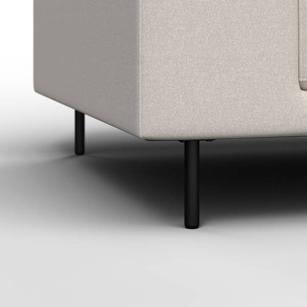 Ecksofa MANI Beige - Metall - Textil - Holz teilmassiv - 1 x 1 x 1 cm