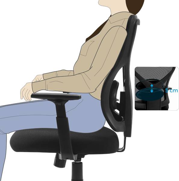 Bürostuhl 100429 Schwarz - Stahl - 73 x 60 x 33 cm