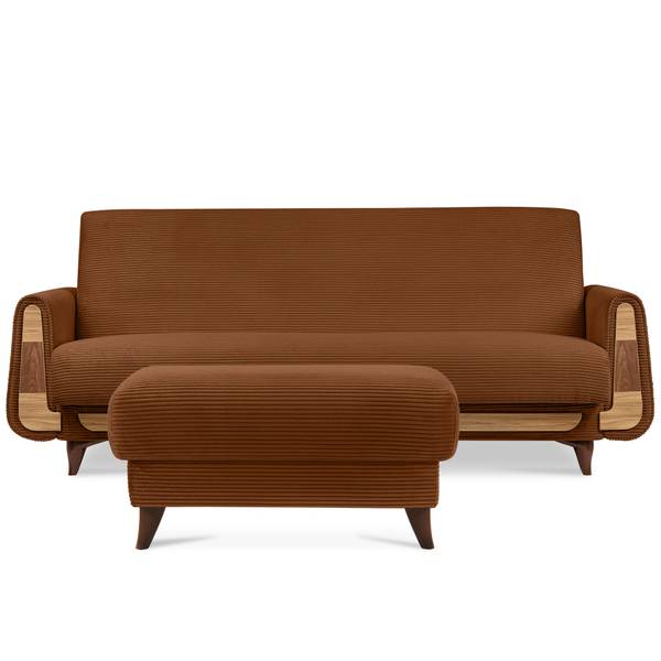 Pouf GUSTAVO II Rotbraun