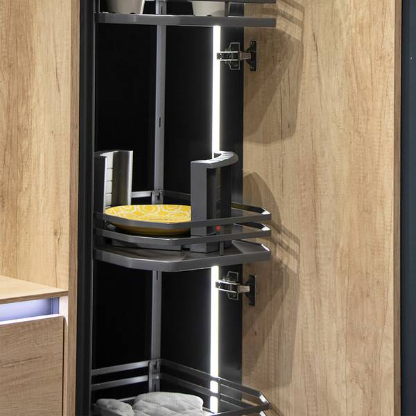 Tellerorganisator 8017721 187er-Set Grau - Metall - 26 x 17 x 20 cm