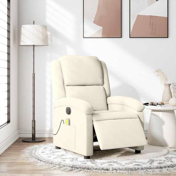 Fauteuil inclinable de massage 3032268-3 Crème - Blanc