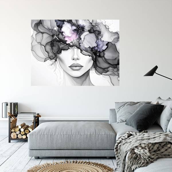 Wandsticker Frau 120 x 80 cm