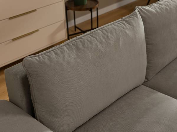 Ecksofa Beliza Grau - Ecke davorstehend links