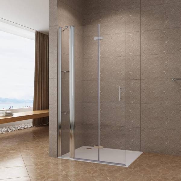 Walk in Falttür mit Duschablagen NIMES Breite: 85 cm