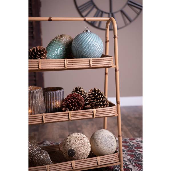 Kerstbal XL Winter 38247 turquoise - glas - 15 x 15 x 15 cm