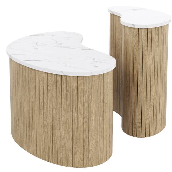 Couchtische FjordO Braun - Holzwerkstoff - 60 x 38 x 37 cm