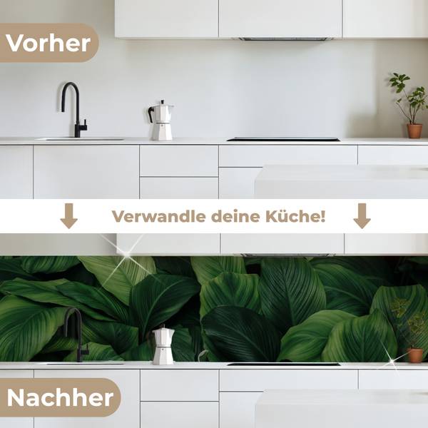 KÜCHENRÜCKWAND Blätter 250 x 60 cm
