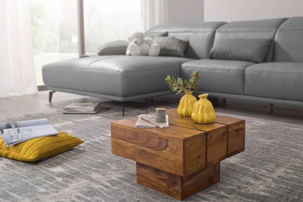 Beistelltisch STEFANO Sheesham Braun - Massivholz - 44 x 30 x 44 cm