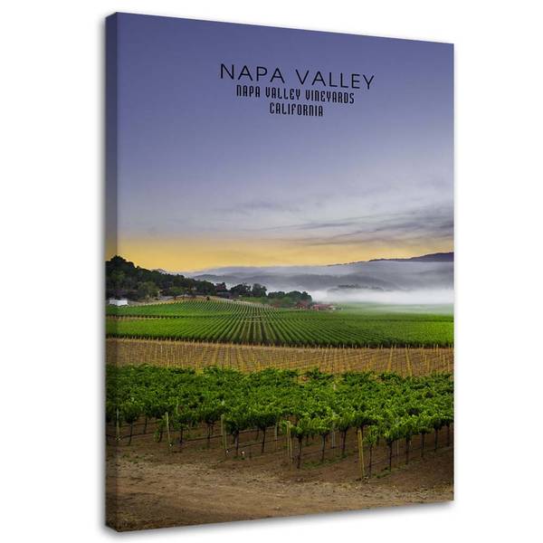 Wandbild napa valley bei dämmerung 40 x 60 cm