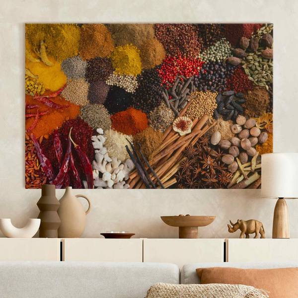 Akustikbild Gewürze exotisch 150 x 100 cm