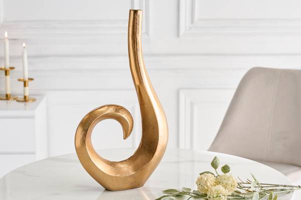 Vase WAVE Gold - Aluminium - 26 x 47 x 8 cm