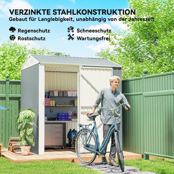 gereedschapsschuur 84H-458V00GY grijs - staal - 177 x 236 x 209 cm