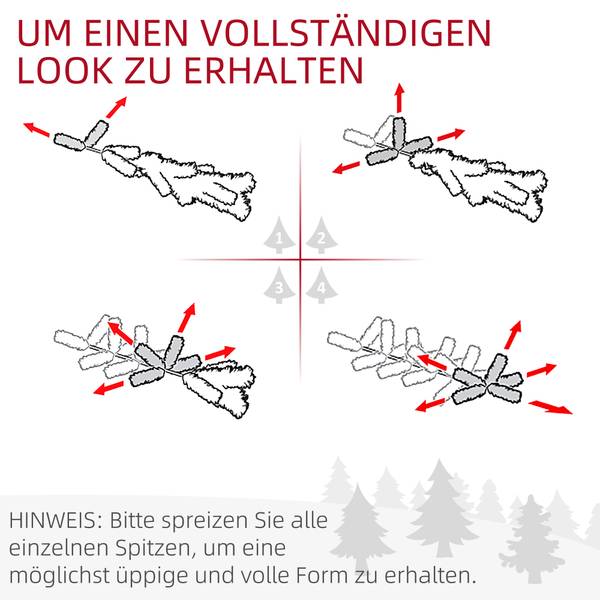Tannenbaum mit Metallständer 830-183 Grün - Kunststoff - 81 x 210 x 81 cm