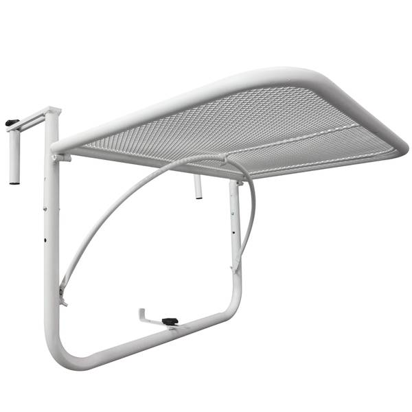 Balkonhängetisch 84B-296WT Weiß - Metall - 56 x 50 x 60 cm