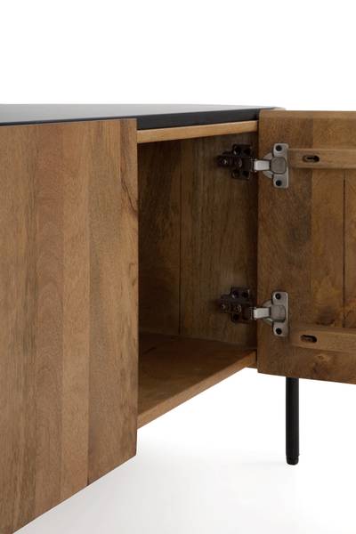 TV-meubels  11385 bruin - deels massief hout - 40 x 52 x 180 cm