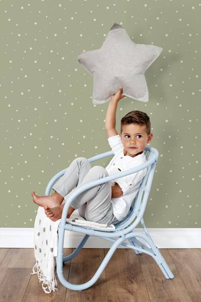 Tapete 139688 Grün - Fleece - 53 x 1005 x 53 cm