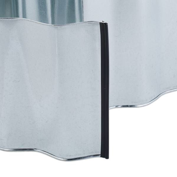 Rasenkante 12m aus Metall Schwarz - Silber - Eisen - 1200 x 16 x 1 cm