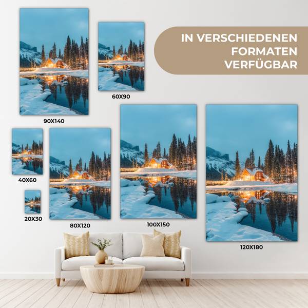 LEINWANDBILD Winterlandschaft 90 x 140 cm