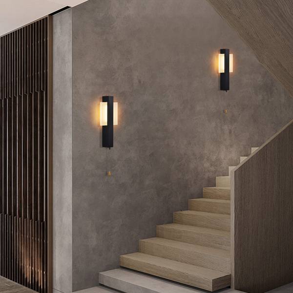 Wandlamp tLxr zwart - ijzer - 12 x 5 x 28 cm